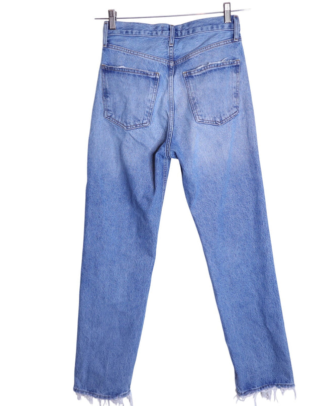 AGOLDE 90's Distressed Straight Leg Jeans Blue Light Wash 5 Pocket Women's 24