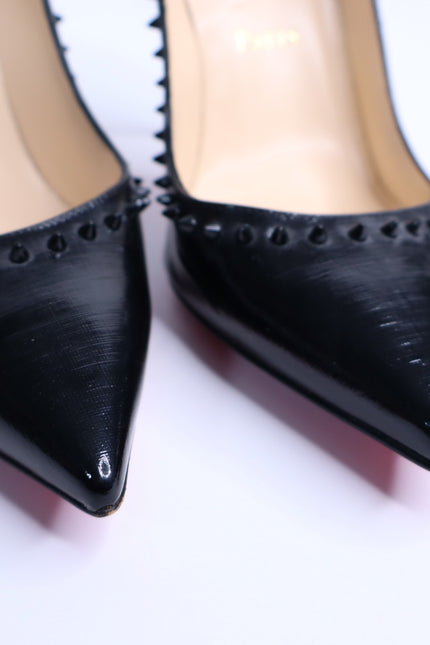 CHRISTIAN LOUBOUTIN Anjalina Givree Brushed Leather Pumps Black Women's 35.5