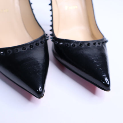 CHRISTIAN LOUBOUTIN Anjalina Givree Brushed Leather Pumps Black Women's 35.5