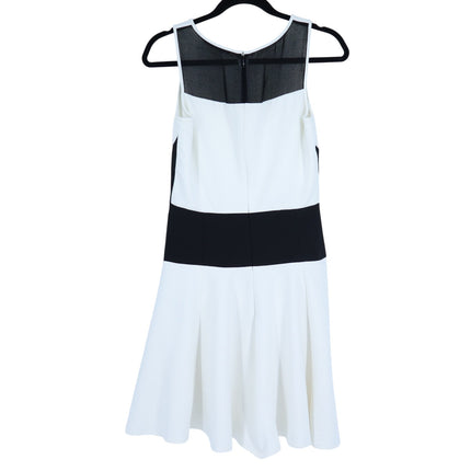 TIBI Colorblock Tank Dress Black and White Round Neck Sleeveless Women's 4