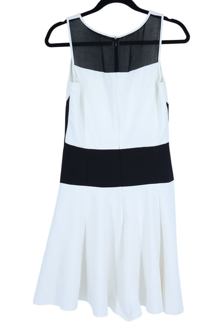 TIBI Colorblock Tank Dress Black and White Round Neck Sleeveless Women's 4