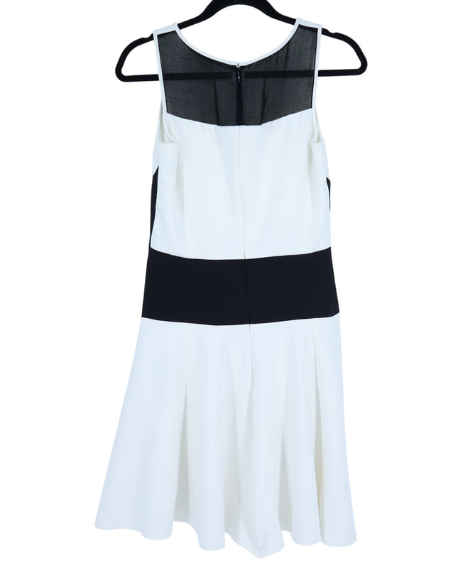 TIBI Colorblock Tank Dress Black and White Round Neck Sleeveless Women's 4