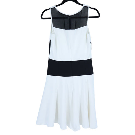 TIBI Colorblock Tank Dress Black and White Round Neck Sleeveless Women's 4