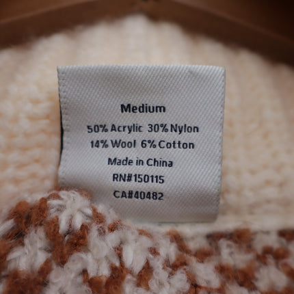 Varley Brooke Fair Isle Knit Jacket Whitecap Mountain Full Zip Sweater Women's M