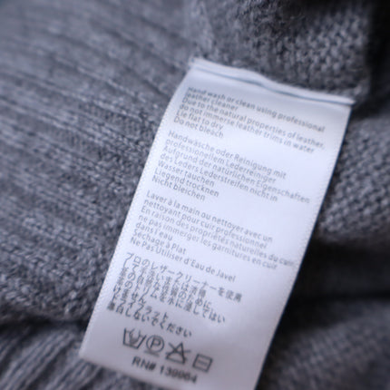 ALPS & METERS Ski Race Knit Sweater Gray Wool Cashmere Long Sleeve Women's L