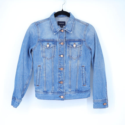 J. Crew Classic Denim Jacket Blue Medium Wash Long Sleeve Women's XXS
