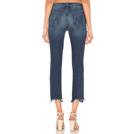 Mother Blue Rascal Ankle Chew Jeans Blue Tongue And Chic Mid Rise Women's 24