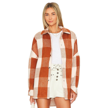 Steve Madden Bonnie Shacket Mocha Bisque Buffalo Fringe Back Women's L