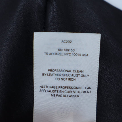 The Row Lambskin Leather Cropped Jacket Black Boxy Waist Cut Luxury Women's 6