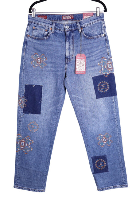 LUCKY NWT Legend Mid Rise Boy Jeans Blue Medium Wash Straight Leg Women's 10