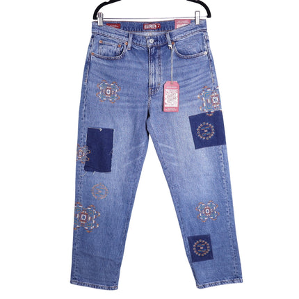 LUCKY NWT Legend Mid Rise Boy Jeans Blue Medium Wash Straight Leg Women's 10