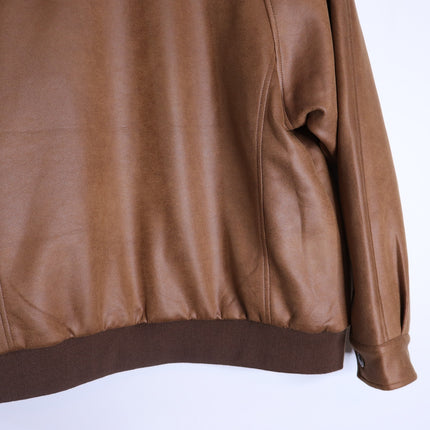 WE THE FREE Wild Rose Vegan Suede Bomber Jacket Chestnut Combo Women's S