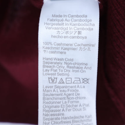 J. Crew 100% Cashmere Crewneck Sweater Burgundy Classic Fit Women's M