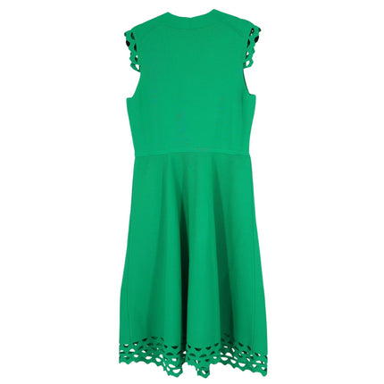 THE FOLD Vienna Sculpt Knit Midi Dress Emerald Green NWT Laser Cut Women's 10