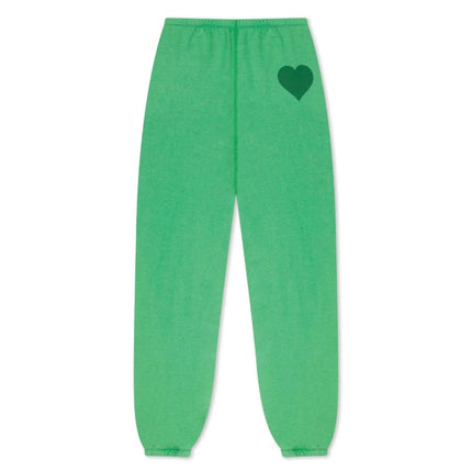 SPRWMN Jade Heart Sweatpants Green Pull On Jogger Loungewear Women's M