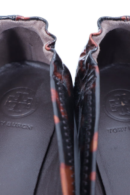 TORY BURCH Minnie Travel Ballet Flats NWOT Tortoise Brown Slip On Women's 6.5