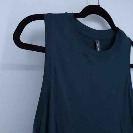 Vuori Energy Top Moss Heather NWT Performance High Neck Knit Tank Women's M