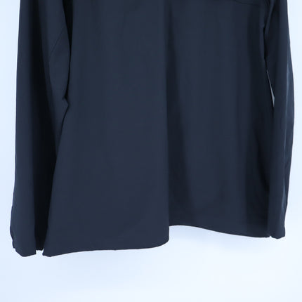 Rhone Rain or Shine Full Zip Jacket Black Hideaway Hood Windbreaker Men's XXL