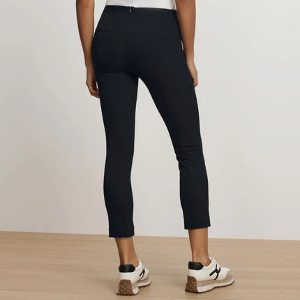 Veronica Beard Zip Back Scuba Pant Navy Cropped Stretch Women's 0