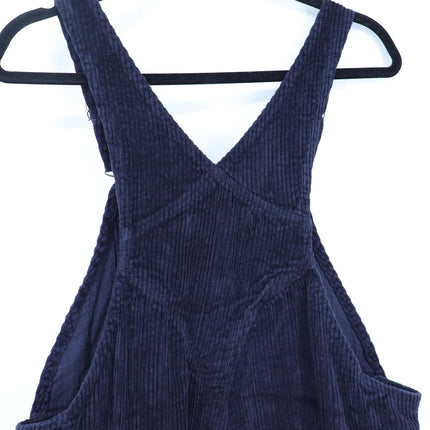 Lisa Says Gah Lucy Corduroy Overalls Black Straight Leg Bottom Women's M