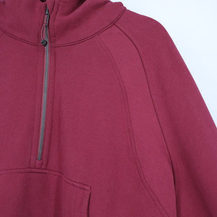 LULULEMON Oversized Scuba Hoodie Mulled Wine Half Zip Sweatshirt Women's XL/XXL