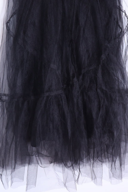 BY ANTHROPOLOGIE NWT Faux Leather Dress Black Tulle Sleeveless Women's 2