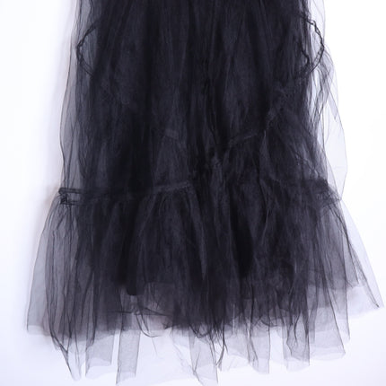 BY ANTHROPOLOGIE Faux Leather Dress NWT Black Tulle Sleeveless Women's 2