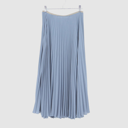 Vince Draped Pleated Midi Skirt Grey Lake Stone Accordion Pull On Midi Women's 4
