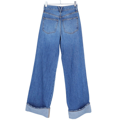 Veronica Beard Taylor Wide Leg Jeans Rebel Stone High Rise 5-Pocket Women's 24