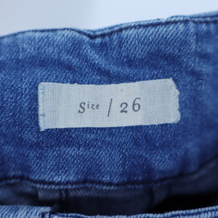 Pilcro and the Letterpress Skipper Cropped Jeans Blue Wash Wide Leg Women's 26