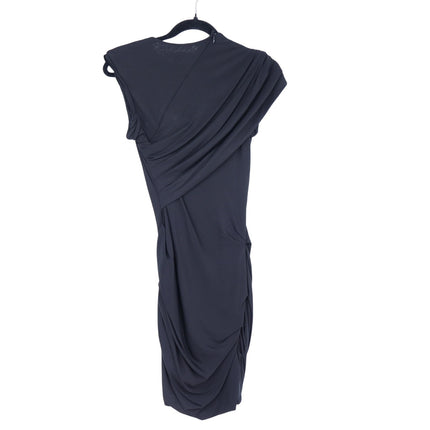 Alexander Wang Asymmetric Draped Dress Black NWT Cotton Jersey Women's 2