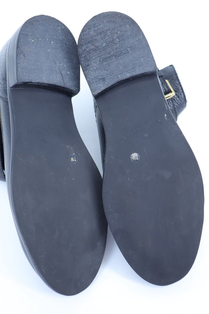 KATE SPADE Sabina Moto Ankle Boot Black Leather Double Buckle Women's 7