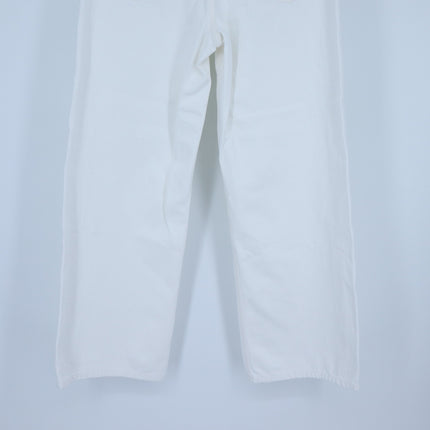 Agolde Low Slung Baggy Jeans Milkshake White Button Fly Straight Cut Women's 26