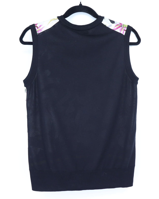 DOLCE & GABBANA Lily Silk Tank Black MSRP $995 Sleeveless Women's 44/US 8