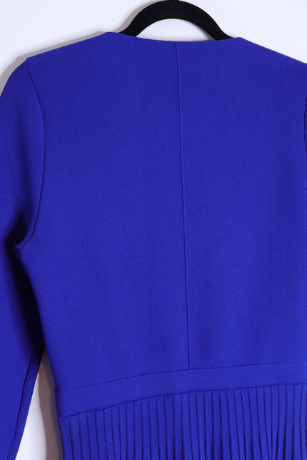 THE FOLD Kinnerton Knitted Dress Cobalt Blue Long Sleeve Knee Length Women's M