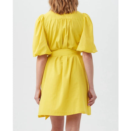 TRINA TURK Malina Mini Dress NWT Sunshine State Yellow Half Sleeve Women's M