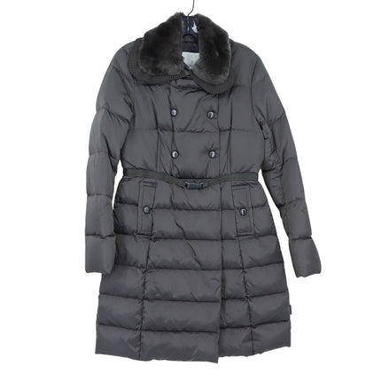 Moncler Alchemille Giubbotto Down Puffer Coat Brown Double Breasted Women's 2/M