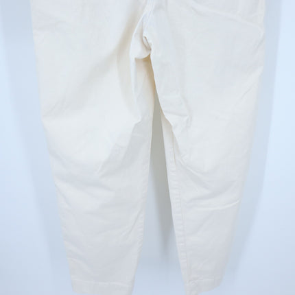 J. Crew Puff Sleeve Chino Jumpsuit Off White Belted Long Sleeve Women's 4