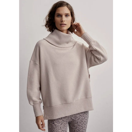 Varley Milton Pullover Sweatshirt Mushroom Beige Oversized Ottoman Women's S