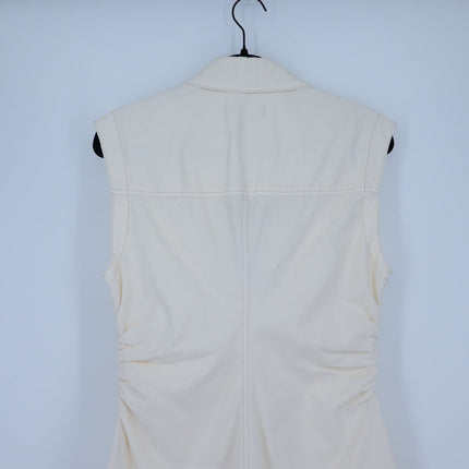 Veronica Beard Maura Mini Dress Ecru NWT Chambray Cap Sleeve Women's 8