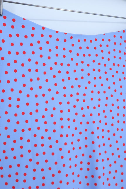KATE SPADE Spring Time Dot Skirt NWT Midi Cosmic Zen Lavender Red Women's 12