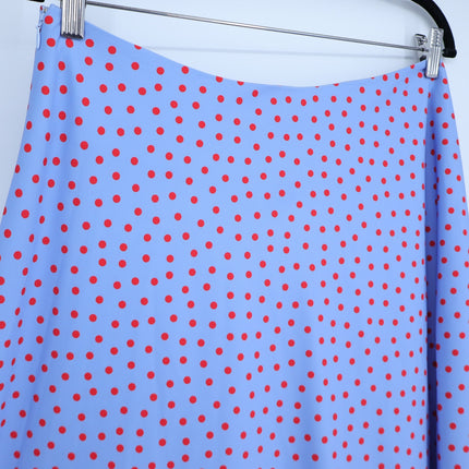 KATE SPADE Spring Time Dot Skirt NWT Midi Cosmic Zen Lavender Red Women's 12