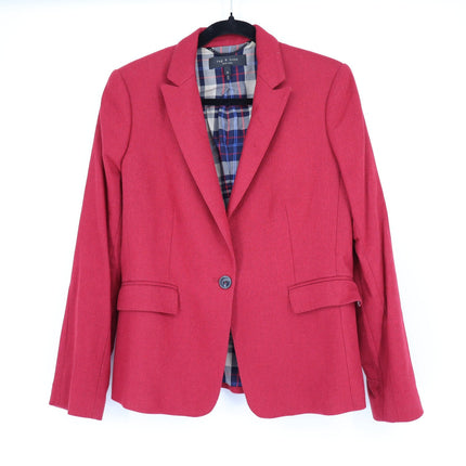 Rag & Bone Lexington Blazer Red Melange Wool Blend Long Sleeve Women's 8