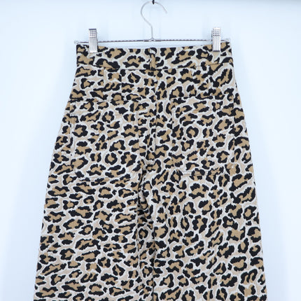 Maeve The Ettie Wide Leg Jeans Leopard Edition Crop High Rise Women's 25