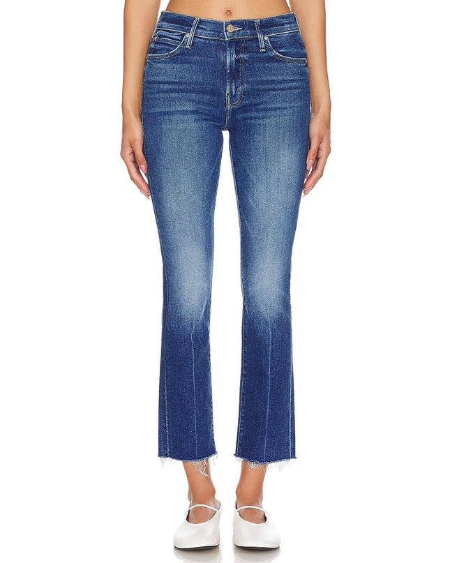 Mother The Rascal Ankle Fray Jeans Blue Opposites Attract Zip Fly Women's 27