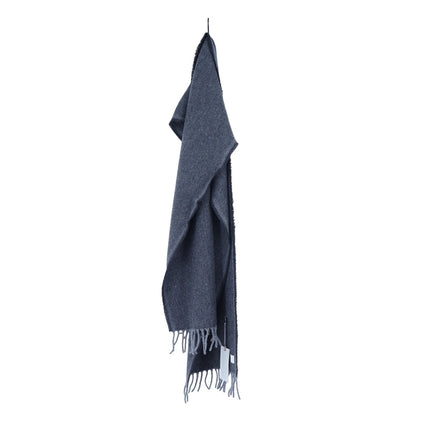 Faribault Woolen Mill Wool Fringe Scarf Gray NWT Comes with Gift Box Unisex