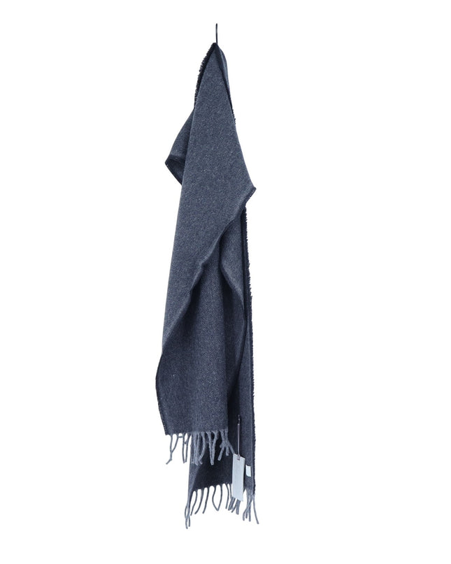 Faribault Woolen Mill Wool Fringe Scarf Gray NWT Comes with Gift Box Unisex
