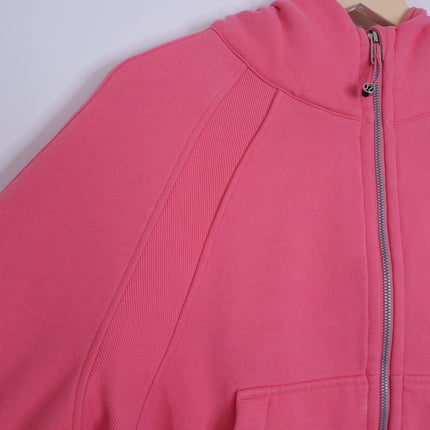 LULULEMON Full Zip Scuba Hoodie Sweatshirt Pink Blossom Oversized Women's M/L