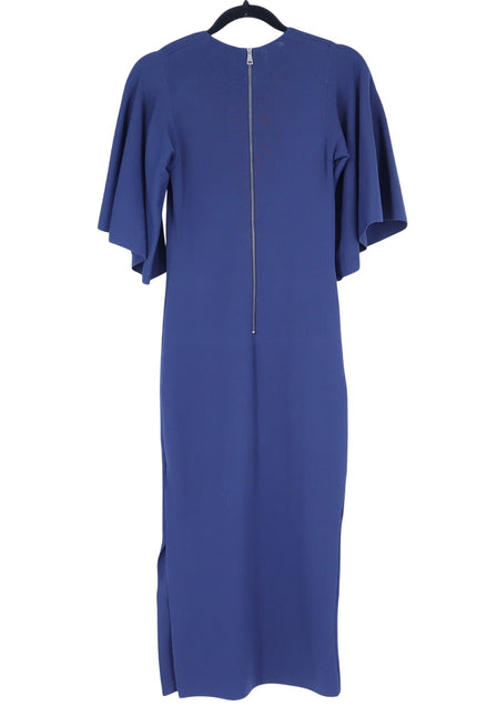 TED BAKER Lounia Bodycon Midi Dress Navy Blue Flare Sleeve Women's 2