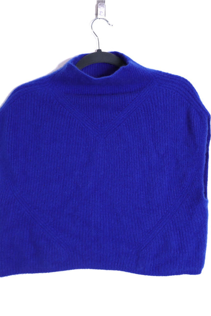 BY ANTHROPOLOGIE Oversized Ribbed Cashmere Sweater Vest Dark Blue Women's XS
